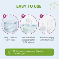 Produits de nettoyage professionnels pour bébés, comprimés nettoyants pour biberons, doux et sûrs pour l'élimination des taches des accessoires d'alimentation pour nourrissons