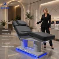 MOOLIN Nouvelle Arrivée Tables de Massage Électriques à Double Colonne pour Hôtels, Salons Commerciaux, Mobilier de Salon, 4 Moteurs, Lit de Beauté Ergonomique pour Spa