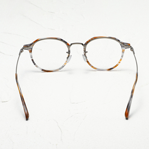 Gafas con montura completa redonda con patrón de mármol, estilo retro unisex, monturas ligeras para corrección de la visión anti-UV - Product Image 5