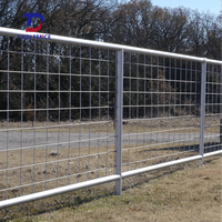 Panneau de clôture en fil de fer pour porcs sauvages 4x4, panneaux de clôture en acier galvanisé pour enclos d'élevage, calibre 8, épaisseur 4 mm, grillage pour bétail