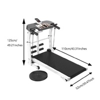 Équipement de fitness intérieur multifonctionnel domestique pliable petit tapis de marche mécanique silencieux
