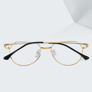 Light Shade 2022 New Arrivals High Quality Fashion Vintage Round Wholesale Metal Anti Blue Light Glasses Frames Eyewear - Product Image 6