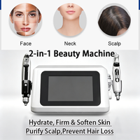 Máquina de Belleza 2 en 1 para Cuidado de la Piel y Cuero Cabelludo, Dispositivo de Hidratación Facial, Herramienta de Nutrición del Cuero Cabelludo, Uso en Casa, Salón y Spa para Rostro, Cuello y Cuero Cabelludo