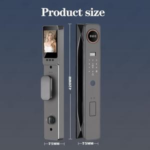 أمن المنزل 3D الوجه التعرف على بصمات الأصابع التطبيق واي فاي الذكية قفل رقمي بطاقة رمز قفل الباب الإلكتروني Cerraduras Inteligentes - Product Image 5