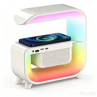 G-vormige multifunctionele digitale wekker mini draadloze oplader speaker G3 lamp sfeerverlichting wekker