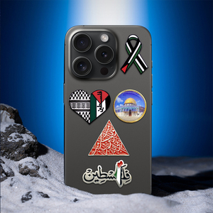 Diseños listos gratis Palestina sandía triángulo corazón diseño pegatinas de Metal cartel móvil insignia Pin - Product Image 5