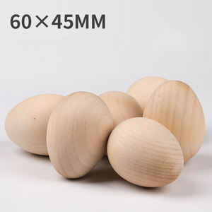 ไข่อีสเตอร์ไม้ยังไม่เสร็จ ของเล่น DIY สำหรับเด็ก ไข่ไม้ยังไม่เสร็จสำหรับงานฝีมือและของขวัญเทศกาลอีสเตอร์ - Product Image 3