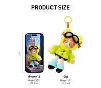 POP MART Authentique Peach Riot Fruit Punch Series Poupée en peluche souple, Pendentif, Porte-clés portable, Ornement, Jouet mignon de collection