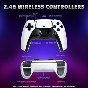 Tay cầm chơi game cổ điển phiên bản chuyên nghiệp 2025, 23.000+ trò chơi, thẻ nhớ 64GB, tần số kép 2.4GHz, phích cắm EU - Product Image 4