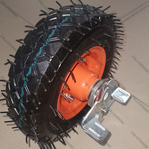 <span class=keywords><strong>6</strong></span>-Zoll-Blockmuster <span class=keywords><strong>6</strong></span> X2 Air Rubber Swivel und Riged Caster Wheels mit Bremse für Möbel Workbench Hand Cart - Product Image 4