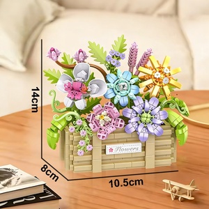 Set de 783 Piezas de Bloques de Construcción de Micro Flores, Ramo Artificial DIY, Ladrillos de Construcción de Modelos, Juguete para Decoración <span class=keywords><strong>del</strong></span> <span class=keywords><strong>Hogar</strong></span> y Colección - Product Image 6