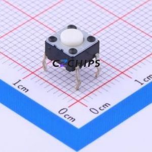 EVQPAC04M Tactile Switch Through hole Component (THT)-4P,6x6mm Switch Single Pole Single Throw Round Button 1N Through Hole - Product Image 1