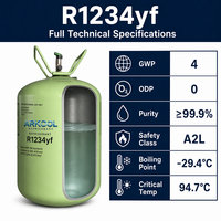 Gas Refrigerante HFO Tontank R1234yf 950kg de Bajo GWP para Aire Acondicionado de Vehículos Eléctricos, Logotipo OEM Disponible, Precio de Fábrica al por Mayor RAECH