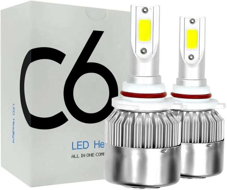 Dropshipping C6 H4 H7 LED Motorcycle Headlamp Auto Car Lighting System H1 H13 9012 9005 9006 H11 Fog Light C6 LED Headlight Bulb