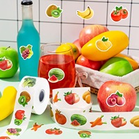 Kejie 500 stuks rol groenten fruit zelfklevende stickers waterdicht 1 inch cadeauzak verzegeling beker decoratie label sticker