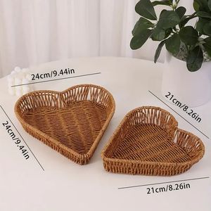 <b>Large</b> Handwoven Rattan & Jute Rope Serving Tray Durable Sustainable and Stylish Decor for Modern Rustic and Coastal Homes - Product Image 5