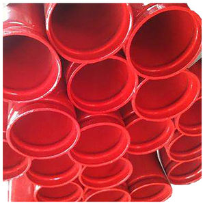 홈이 있는 6 인치 DN150 mm 적색 코팅 ERW 아연 도금 소방 파이프 용접 서비스 처리 - Product Image 4