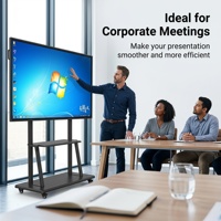 Pantalla Interactiva Inteligente 4K UHD de 65, 75 y 85 Pulgadas, Pantalla Táctil LCD con 40 Puntos de Contacto, Cámara de 48MP, Android, Windows, Intel Core I3/i5/i7