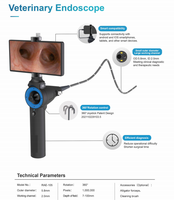 Endoscope vétérinaire médical QT360 à rotation de joystick à 360 degrés, résolution 1MP, diamètre extérieur 5,8 mm, diamètre de travail 2,0 mm