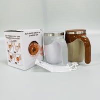Bouteille mélangeuse intelligente, tasse à café à agitation magnétique automatique, tasse à café de voyage en acier inoxydable avec couvercle