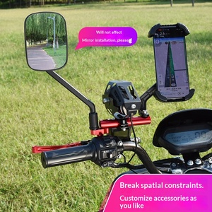 Soporte de Cargador USB <span class=keywords><strong>con</strong></span> Diseño de Armadura de Caballero para Motocicleta YLD, Soporte para <span class=keywords><strong>Espejo</strong></span> Retrovisor de Scooter y Vehículo Eléctrico, Soporte para Foco - Product Image 3