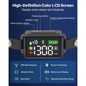 ปลอกคอสุนัขแบบไร้สาย Petutor GPS ระยะ 1308 หลา ปรับได้ กันน้ำ ใช้กลางแจ้ง - Product Image 5