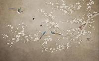 Papier peint mural chinois moderne Chinoiserie, imperméable, décoratif, pour chambre à coucher, décoration intérieure