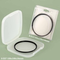 YUZMEI Boîte de rangement en plastique rigide pour filtres d'objectif 52mm 72mm UV CPL, étui carré pour filtres d'appareil photo pour photographie et drone