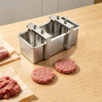Presse à hamburgers manuelle en acier inoxydable, robuste, équipement commercial pour la formation de hamburgers