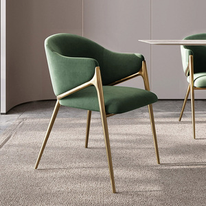 Nordic Velvet Kitchen Teddy Dinning Room Furniture Cadeira Modern Luxury <strong>White</strong> Boucle <strong>Dining</strong> <strong>Chair</strong> With Gold Legs - Product Image 5