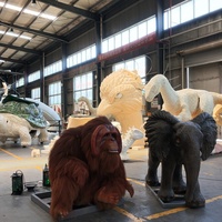 Orang-outan et bébé éléphant animatroniques, animaux mobiles réalistes pour la décoration des parcs d'attractions