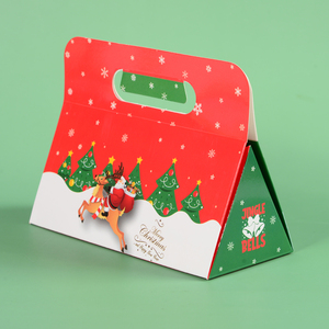 <span class=keywords><strong>Caja</strong></span> de Regalo Navideña Personalizada con Asa, <span class=keywords><strong>Caja</strong></span> de Embalaje de Papel Portátil OEM ODM para Regalos Navideños - Product Image 2