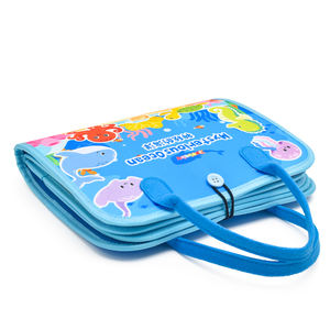 Tableau d'activités en feutre personnalisé pour enfants, thème animaux marins, pour l'apprentissage des compétences, des mathématiques, des formes, des couleurs et de l'horloge - Product Image 6