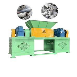 Trituradora de doble eje de bajo ruido OEM, trituradora de caucho y nylon, equipo de procesamiento para reciclaje de caucho - Product Image 1