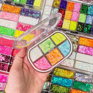 Vente flash <span class=keywords><strong>Black</strong></span> <span class=keywords><strong>Friday</strong></span> <span class=keywords><strong>Maquillage</strong></span> visage 6 couleurs Palette de gel pailleté minéral Multifonctionnel Imperméable Visage Corps Logo personnalisé - Product Image 3