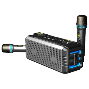 Metrn 100W Big Power Professionele Audio Luidspreker Metalen Kast Dj Karaoke Trolley Hout Speakers Met Draadloze Microfoon