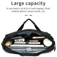 CoolBELL Sac à main d'affaires résistant à l'eau de grande capacité, élégant, avec bandoulière, compartiment antichoc, sac pour ordinateur portable de 15,6 pouces