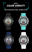 Montre à quartz chronographe en alliage Megir 2248G pour homme, bracelet en silicone, logo personnalisé, fabrication OEM.