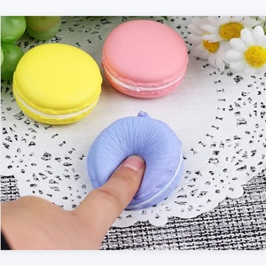 Customized Slow PU Bounce Macarons Cake Kawaii Cake Slow Rising Stress Relief <b>Squishy</b> Fidget Squeeze Toys for Kids - Product Image 1