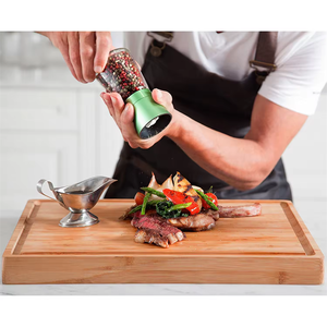 고품질 맞춤형 로고 대나무 도마, 내구성 강한 두꺼운 고기/뼈 손질용 보드, 편안함을 위해 업그레이드된 스타일리시한 핸들 - Product Image 6