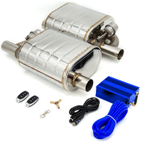 Silencieux d'échappement de voiture en acier inoxydable de 2/ 2.5/ 3 pouces avec double télécommande pompe à air gauche et droite