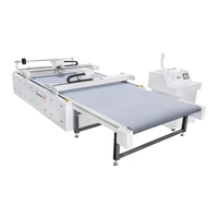 Cortadora CNC Semiautomática Eléctrica Digital con Cuchilla Vibratoria Redonda LCUT para Prendas de Vestir, Tela, Textil, Cuero, Papel y Lámina