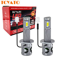 Ampoules LED TCYATO pour voitures H1 avec ventilateur, insertion directe, mini 1:1, phare haute luminosité, dissipation thermique, aluminium automobile