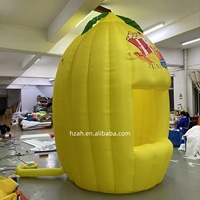 Stand de limonade jaune Cabine gonflable Tente de citron avec logo personnalisé