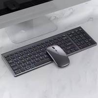 Offre Spéciale ultra-mince bleu dent sans fil clavier souris Combo 2.4G BT Combo pour Windows ordinateur portable claviers de jeu portables
