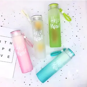 Matte Water Bottles Creative Glass Cup Gym CLASSIC Plastic Bottles School Clear Camping PC Gradient Wholesale for Kids Unisex