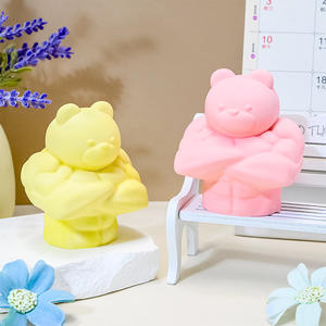 הגעה חדשה שרירים סיליקון דוב בצורת עובש לנרות ארומתרפיה - Product Image 5