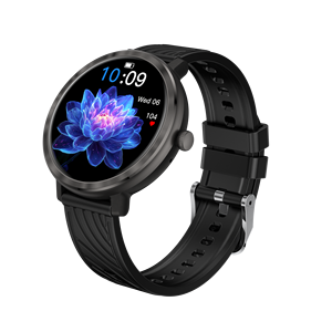Montre connectée pour femme en acier inoxydable avec écran AMOLED, moniteur de fréquence cardiaque, suivi du sommeil, connectivité magnétique sans fil pour iOS - Product Image 3