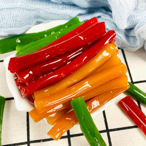Bâtonnets de sucre enrobés d'acide Q Bar, saveur de bonbons gélifiés fruités, faible teneur en sucre, bonbons nostalgiques, en-cas, paquets individuels, décorations de célébrités - Product Image 1