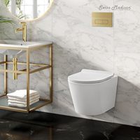 WC suspendu en céramique de luxe européen avec chasse d'eau Tornado et double chasse, équipement sanitaire